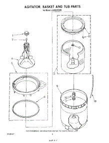 05 - Agitator, Basket And Tub parts for Whirlpool Washer LA3300XSW0 from AppliancePartsPros.com