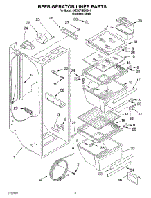 02 - Refrigerator Liner parts for Whirlpool Refrigerator 3XES0FHGKS01 from AppliancePartsPros.com