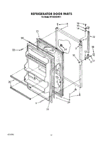 08 - Refrigerator Door, Lit / Optional parts for Whirlpool Refrigerator RT14CKXVL11 from AppliancePartsPros.com