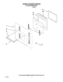 02 - Oven Door Parts parts for Whirlpool Oven IBS324PSW00 from AppliancePartsPros.com