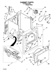 02 - Cabinet Parts parts for Whirlpool Dryer IP72000 from AppliancePartsPros.com