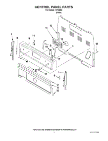 02 - Control Panel Parts parts for Whirlpool Range IVP85800 from AppliancePartsPros.com