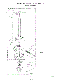 10 - Brake And Drive Tube parts for Whirlpool Washer LA6800XSW0 from AppliancePartsPros.com