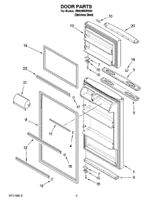 02 - Door Parts parts for Whirlpool Refrigerator IR8GSMXRS02 from AppliancePartsPros.com