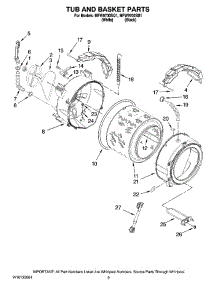 05 - Tub And Basket Parts parts for Maytag Washer MFW9700SQ1 from AppliancePartsPros.com
