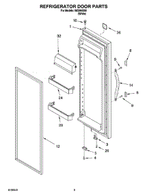 06 - Refrigerator Door Parts parts for Whirlpool Refrigerator IMS204300 from AppliancePartsPros.com