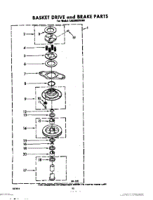 09 - Basket Drive And Brake parts for Whirlpool Washer LA5300XKW0 from AppliancePartsPros.com