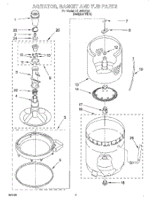 03 - Agitator, Basket And Tub parts for Whirlpool Washer LSL9355EQ0 from AppliancePartsPros.com