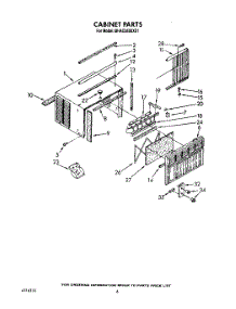 04 - Cabinet parts for Whirlpool Air Conditioner BHAC0500XS1 from AppliancePartsPros.com