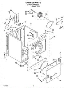 02 - Section parts for Whirlpool Dryer CEDX563JQ1 from AppliancePartsPros.com