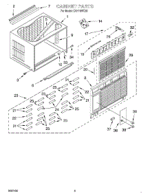 03 - Cabinet parts for Whirlpool Air Conditioner CAH18WC00 from AppliancePartsPros.com
