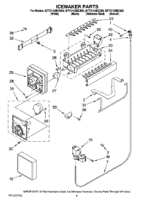 05 - Icemaker Parts parts for Maytag Refrigerator MTF2142MEW00 from AppliancePartsPros.com
