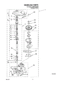 08 - Gearcase parts for Whirlpool Washer 4LBR7255AQ0 from AppliancePartsPros.com