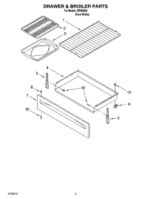 04 - Drawer & Broiler Parts parts for Whirlpool Range IRP85802 from AppliancePartsPros.com