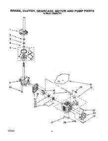 07 - Brake, Clutch, Gearcase, Motor And Pump parts for Whirlpool Washer LA8800XTW1 from AppliancePartsPros.com