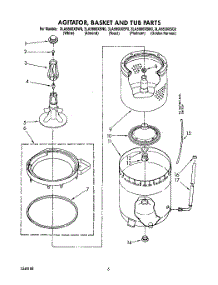 03 - Agitator, Basket And Tub parts for Whirlpool Washer 3LA5800XSW0 from AppliancePartsPros.com