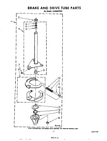 09 - Brake And Drive Tube parts for Whirlpool Washer LA5550XPW5 from AppliancePartsPros.com
