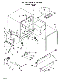 03 - Tub Assembly Parts parts for Whirlpool Dishwasher IRD4700Q0 from AppliancePartsPros.com