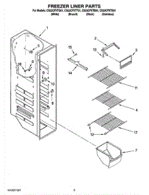 04 - Freezer Liner Parts parts for Whirlpool Refrigerator CS22CFXTT01 from AppliancePartsPros.com