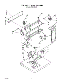 02 - Section parts for Whirlpool Dryer TEDL400AN0 from AppliancePartsPros.com