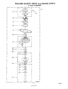 09 - Washer Basket Drive And Break parts for Whirlpool Washer LC4900XMW0 from AppliancePartsPros.com
