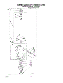 08 - Brake And Drive Tube parts for Whirlpool Washer 4LSC8255BN3 from AppliancePartsPros.com