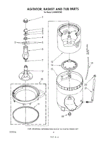 04 - Agitator, Basket And Tub parts for Whirlpool Washer LA5668XSW2 from AppliancePartsPros.com