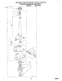10 - Brake And Drive Tube parts for Kitchenaid Washer KAWL510BAL0 from AppliancePartsPros.com
