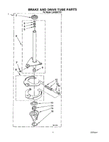 09 - Brake And Drive Tube parts for Whirlpool Washer LA6888XTG1 from AppliancePartsPros.com