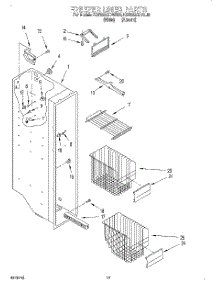 10 - Freezer Liner parts for Kitchenaid Refrigerator KSRS22QDAL00 from AppliancePartsPros.com