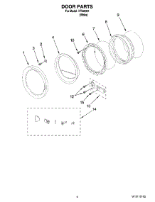 03 - Door Parts parts for Whirlpool Washer IFR42001 from AppliancePartsPros.com