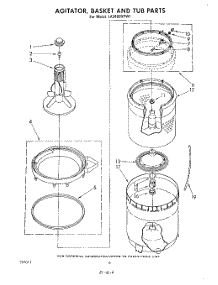 04 - Agitator, Basket And Tub parts for Whirlpool Washer LA3400XPW1 from AppliancePartsPros.com