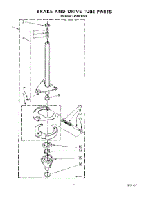 10 - Brake And Drive Tube parts for Whirlpool Washer LA5600XTW0 from AppliancePartsPros.com