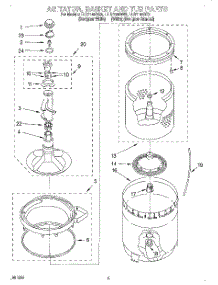 03 - Agitator, Basket And Tub parts for Whirlpool Washer LLR7144DQ0 from AppliancePartsPros.com