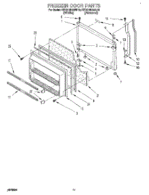 07 - Freezer Door parts for Kitchenaid Refrigerator KTRC18KAAL10 from AppliancePartsPros.com