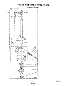 09 - Brake And Drive Tube parts for Whirlpool Washer LA5610XTM0 from AppliancePartsPros.com