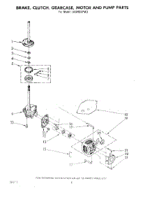 06 - Brake, Clutch, Gearcase, Motor And Pump parts for Whirlpool Washer LA5000XPW3 from AppliancePartsPros.com