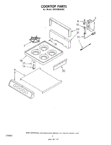 05 - Cook Top parts for Whirlpool Range SF0100EKW2 from AppliancePartsPros.com
