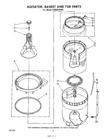 04 - Agitator, Basket And Tub parts for Whirlpool Washer LA5600XPW1 from AppliancePartsPros.com
