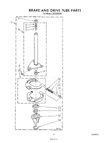 09 - Brake And Drive Tube parts for Whirlpool Washer LA5330XSW0 from AppliancePartsPros.com