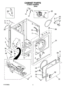 02 - Cabinet Parts parts for Whirlpool Dryer IGD4300SQ0 from AppliancePartsPros.com