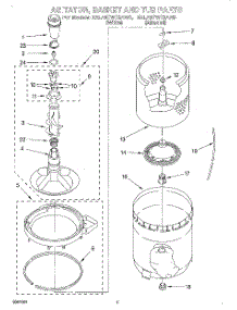 04 - Agitator, Basket And Tub parts for Whirlpool Washer 3XLA87W72AN0 from AppliancePartsPros.com