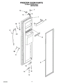 07 - Freezer Door parts for Whirlpool Refrigerator 3XED5SHGKS01 from AppliancePartsPros.com