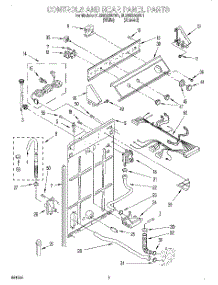 02 - Controls And Rear Panel parts for Whirlpool Washer 3LSR5233BN1 from AppliancePartsPros.com