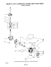 06 - Brake, Clutch, Gearcase, Motor And Pump parts for Whirlpool Washer LA5610XTF0 from AppliancePartsPros.com