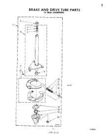 09 - Brake And Drive Tube parts for Whirlpool Washer LA5460XMW3 from AppliancePartsPros.com