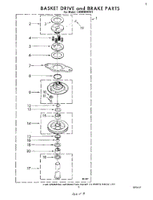 07 - Basket Drive And Brake parts for Whirlpool Washer LA6800XKW1 from AppliancePartsPros.com