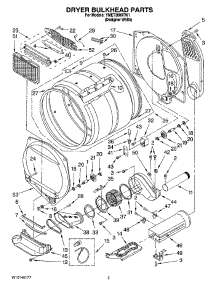 04 - Dryer Bulkhead Parts parts for Maytag Washer Dryer Combo YMET3800TW1 from AppliancePartsPros.com