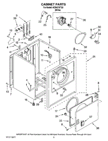 02 - Cabinet Parts parts for Maytag Dryer AED4370TQ0 from AppliancePartsPros.com