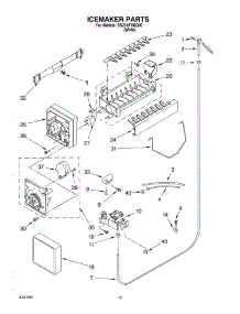 12 - Ice Maker, Optional parts for Whirlpool Refrigerator SS25AFXKQ00 from AppliancePartsPros.com